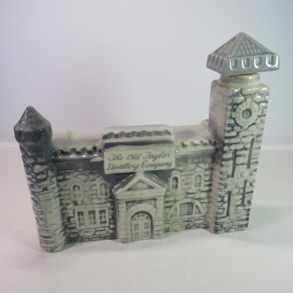 The Old Taylor Distillery Co Ceramic Castle Whiskey Bottle Kentucky RARE - Picture 1 of 13